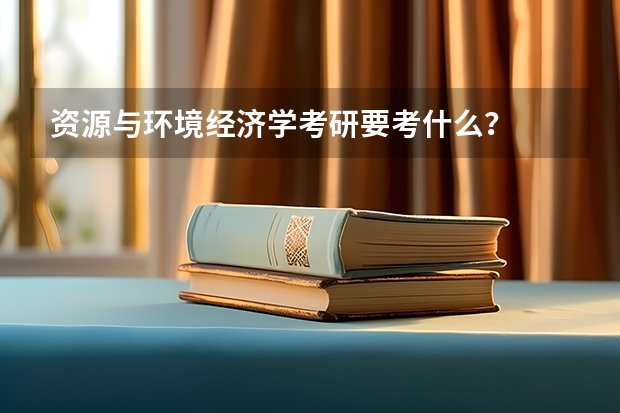 资源与环境经济学考研要考什么？