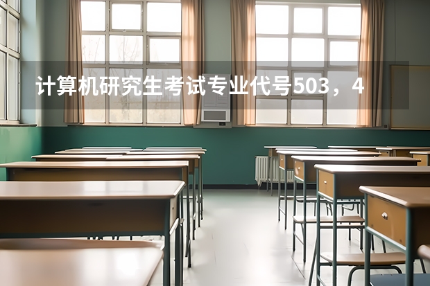 计算机研究生考试专业代号503，408，802各是什么意思？