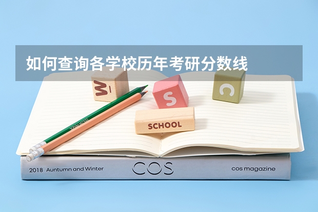 如何查询各学校历年考研分数线